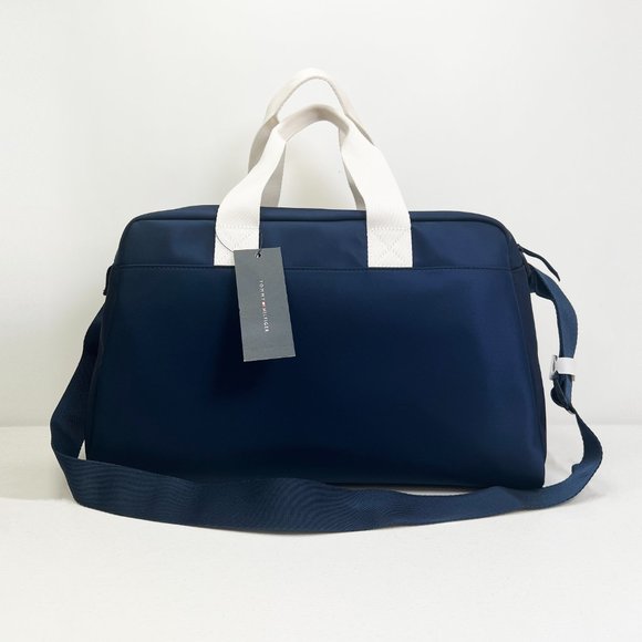 Tommy Hilfiger Duffle Bag 3 Tones: Blue, Red, White, Carry On Model# 69J8128 410 - Picture 7 of 12